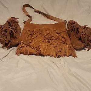 Purse and ankle boots